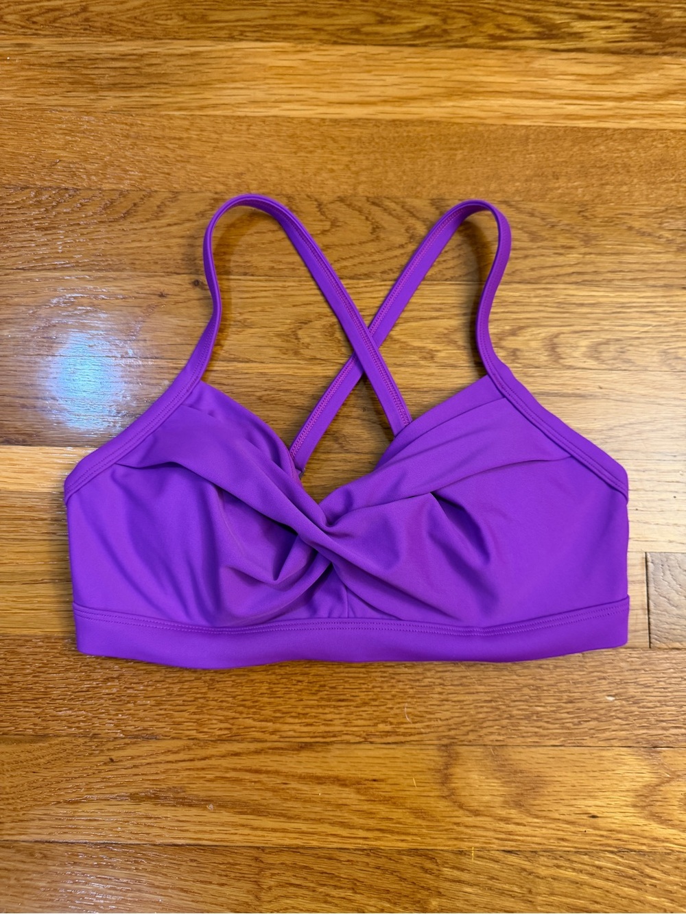Athleta Twister Bikini Top Twist-front Underwire Vibrant Purple - Size 34 B/C